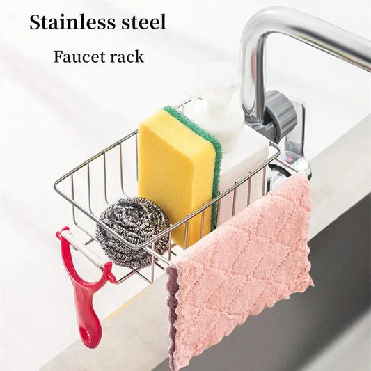 Stainless Steel Sink Faucet Rack