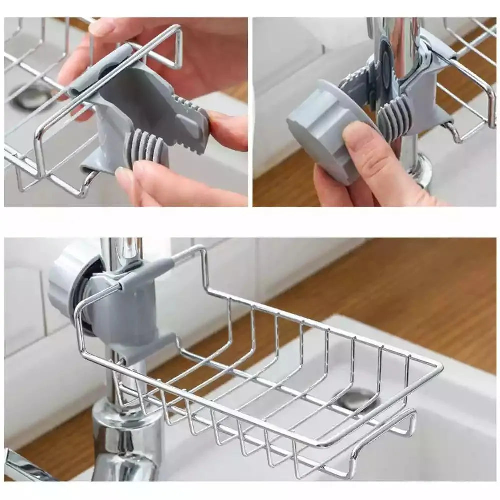 Stainless Steel Sink Faucet Rack