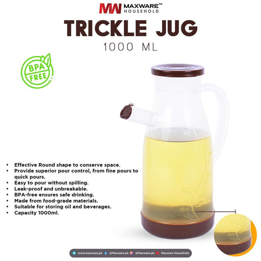 1000ml Trickling Oil Jug BPA Free Leak Proof