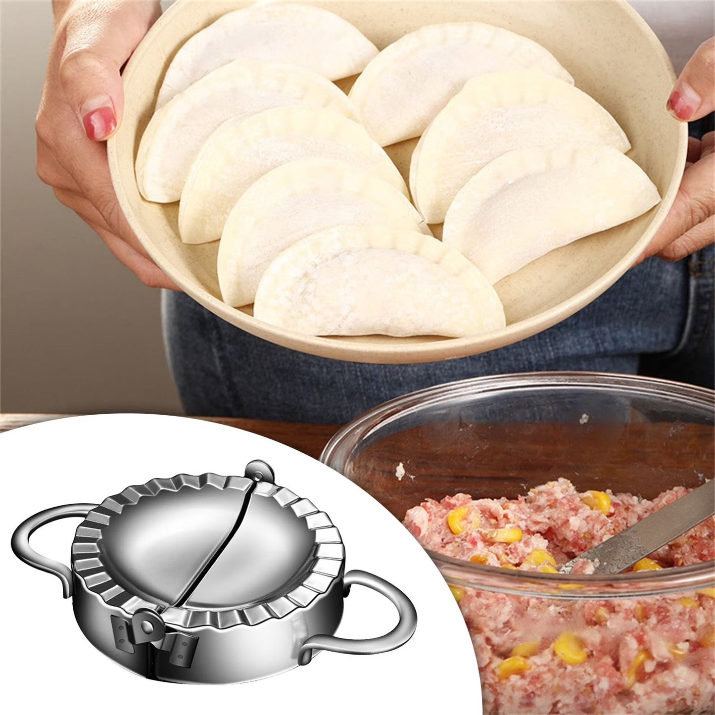 Stainless Steel Dumpling Maker Press Mold Wrapper